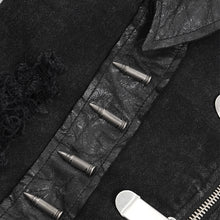 Load image into Gallery viewer, WT092 Asymmetric distressed punk vest
