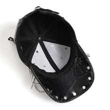 Load image into Gallery viewer, AS280 Cracked PU Doberman Cap with Mixed-Length Spikes
