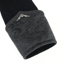 Load image into Gallery viewer, CT25401  black Gothic faux two piece embossed dress coat
