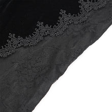 Load image into Gallery viewer, EPT01901 Black Sexy Women Gothic velvet and lace flared trousers
