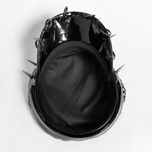 Load image into Gallery viewer, AS293 Punk-Style Spiked Patent Leather Military Cap
