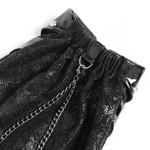 Load image into Gallery viewer, AS314 Punk-style mid-length snakeskin-pattern leather leg warmers
