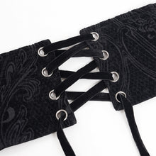Load image into Gallery viewer, AS205 Gothic coffin-shaped jacquard velvet waist belt CORSET
