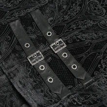 Load image into Gallery viewer, WT106 Paisley Jacquard Velvet Gothic Vest
