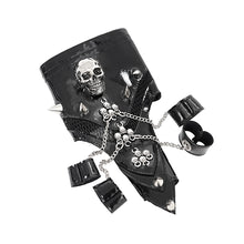 Load image into Gallery viewer, GE042 Women punk Short patent leather long middle finger gloves
