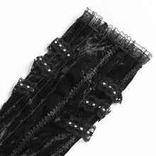 Load image into Gallery viewer, GE04902 Lolita Embroidered Velvet Rose Mid-Length  Oversleeves
