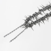 Load image into Gallery viewer, AS210 Punk Double Chain Spike Necklace
