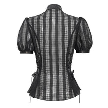 Load image into Gallery viewer, SHT129 Punk sheer plaid shirt
