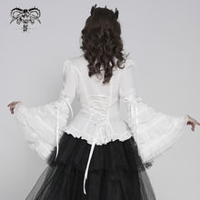 Load image into Gallery viewer, SHT159 Gothic Striped Ruffled Shirt with Flared Sleeves
