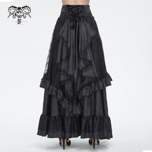 Load image into Gallery viewer, SKT19801 Black Gothic Paisley High Waist Skirt
