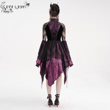 Load image into Gallery viewer, ESKT05302 summer gothic Cheongsam style small flower mesh dress
