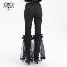 Load image into Gallery viewer, PT257 Knee-length ruffled gothic trousers
