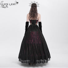 Load image into Gallery viewer, ESKT05902 Red Women Rose cutout waist strapless dress
