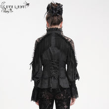 Load image into Gallery viewer, ESHT016 Gothic pattern satin V-neck shirts
