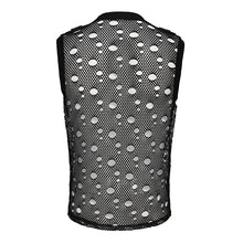 Load image into Gallery viewer, TT320 Distressed Mesh Round Neck Sleeveless Punk T-Shirt
