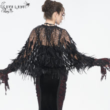 Load image into Gallery viewer, ECA017 Gothic sequin feather women&#39;s short shawl
