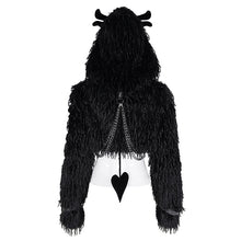 Load image into Gallery viewer, CT242 Punk Plush Hooded Short Jacket
