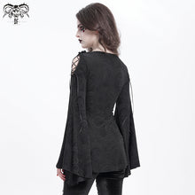 Load image into Gallery viewer, TT290 3D Flower Shoulder Hollow out Gothic T-shirt
