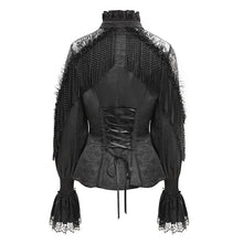 Load image into Gallery viewer, ESHT016 Gothic pattern satin V-neck shirts
