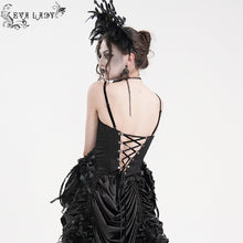 Load image into Gallery viewer, ECST00701 Gothic Pattern Jacquard Feather Rose Corset

