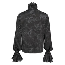 Load image into Gallery viewer, SHT15601 Two-Tone Textured Woven Gothic Shirts with Bow Tie
