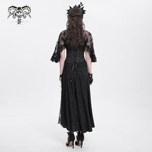 Load image into Gallery viewer, SKT172 Gothic High Slit Lace Asymmetric Long Dress
