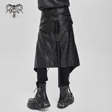 Load image into Gallery viewer, SKT244 Punk cracked leather lapel waistband skirt
