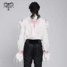 Load image into Gallery viewer, SHT163 Hand-Painted Burgundy Long-Sleeve Shirt with Double-Layer Mesh
