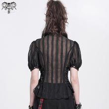 Load image into Gallery viewer, SHT129 Punk sheer plaid shirt
