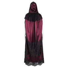 Load image into Gallery viewer, CA04502 Red Women Gothic Lace Hooded Cloak
