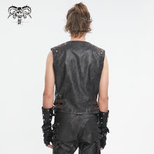 Load image into Gallery viewer, WT08601 hand brushed leather men vest
