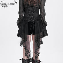 Load image into Gallery viewer, ECST011 Side Skirt Peplum Gothic Corset
