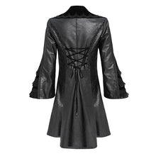 Load image into Gallery viewer, CT275 Gothic pattern leather mid-length coat

