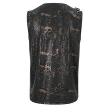 Load image into Gallery viewer, TT250 Bronze gold Stamping Sleeveless Men&#39;s Knitted T-Shirt

