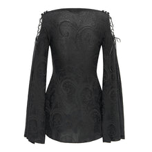 Load image into Gallery viewer, TT290 3D Flower Shoulder Hollow out Gothic T-shirt
