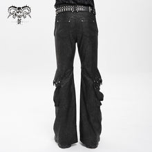 Load image into Gallery viewer, PT288 Stretch faux leather long flared trousers
