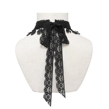 Load image into Gallery viewer, AS322 Gothic necklace with delicate chain and lace detailing
