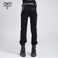 Load image into Gallery viewer, PT274 Punk twill and glazed leather trousers
