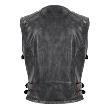 Load image into Gallery viewer, WT08601 hand brushed leather men vest
