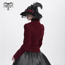 Load image into Gallery viewer, CT19302 women wine gothic short coat
