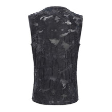 Load image into Gallery viewer, TT292 Irregular burnt raw edge punk T-shirt
