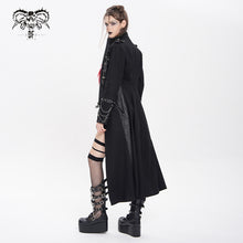 Load image into Gallery viewer, CT267 Thick twill chain-embellished punk long coat
