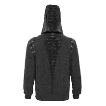 Load image into Gallery viewer, CT274 Punk ripped mist pattern hoodie

