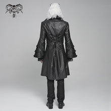 Load image into Gallery viewer, CT275 Gothic pattern leather mid-length coat
