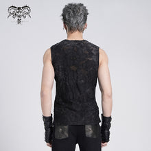 Load image into Gallery viewer, TT292 Irregular burnt raw edge punk T-shirt
