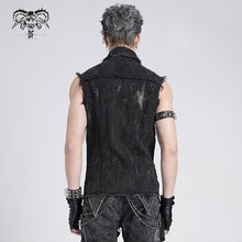 Load image into Gallery viewer, SHT138 Punk raw edges sleeveless shirt
