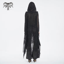 Load image into Gallery viewer, CA042 Gothic lace tassels sleeveless hooded cardigan
