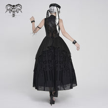 Load image into Gallery viewer, SKT246 Flocked Circuit Board Print Mesh Cyber Dress
