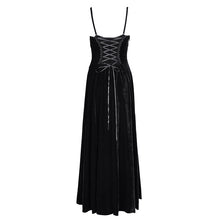 Load image into Gallery viewer, ESKT047 Women&#39;s velvet and shiny material suspender dress
