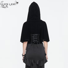 Load image into Gallery viewer, ETT03401 Gothic hooded halterneck women&#39;s short shirt
